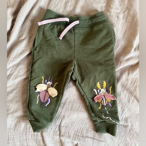 Kids Green Joggers with Bug Design